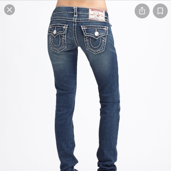 True Religion Womens Disco Julie Big T Jeans - Picture 3 of 13